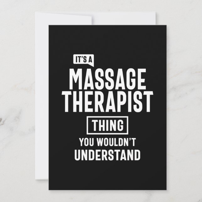 Carte De Remerciements Thérapeute de massage Titre du travail Cadeau (Devant)