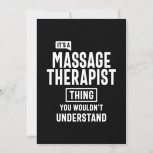 Carte De Remerciements Thérapeute de massage Titre du travail Cadeau