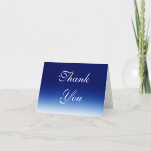 Carte De Remerciements Timbre Bleu Blanc Calligraphie Remerciement Affran