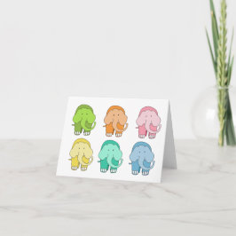 Carte De Remerciements Tippy Toes Elephant Blank Card