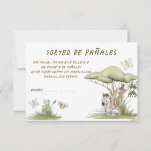 Carte De Remerciements Tirage au sort de couches Baby Shower Card