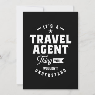 Carte De Remerciements Titre du travail de l'agent de voyage Cadeau