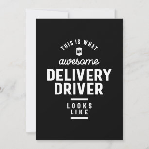 Carte De Remerciements Titre du travail du pilote de livraison