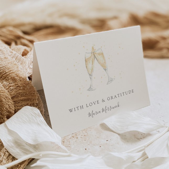 Carte De Remerciements Toast de Champagne personnalisé (Créateur téléchargé)