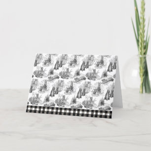 Carte De Remerciements Toile noire MINI SCHNAUZER Terrier