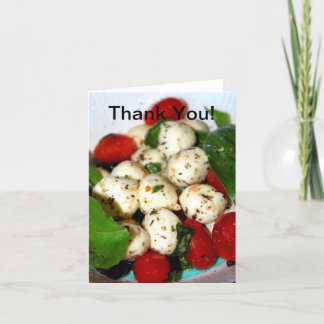 Carte De Remerciements Tomate-cerise et salade de mozzarella