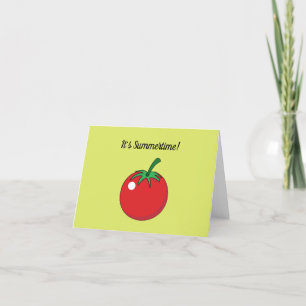 Carte De Remerciements Tomate rouge   Ajouter votre texte