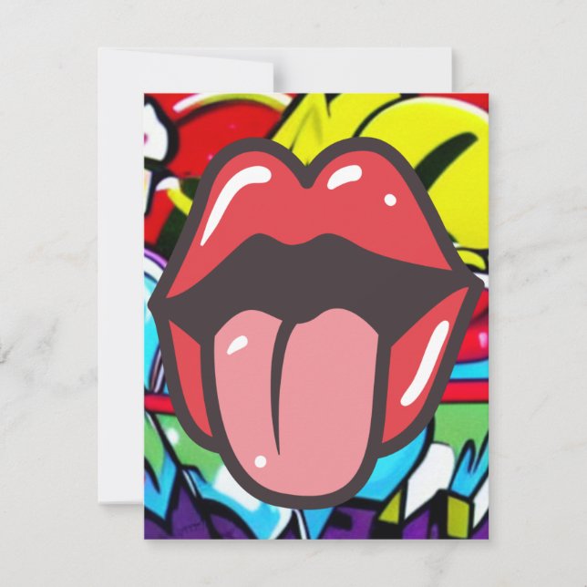 Carte De Remerciements Tongue Twister (Devant)
