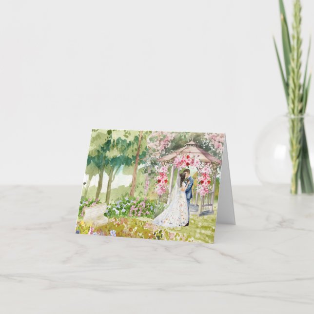 Carte De Remerciements Tonnelle de jardin rustique | Remerciements de mar (Devant)