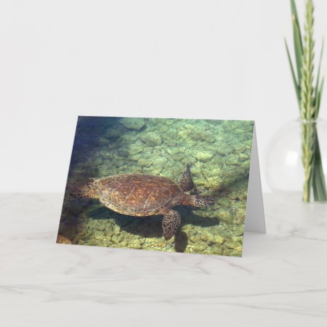 Carte De Remerciements Tortue de mer de Kohala (Devant)