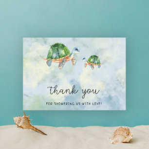 Carte De Remerciements Tortue de mer - remerciement pour une baby shower