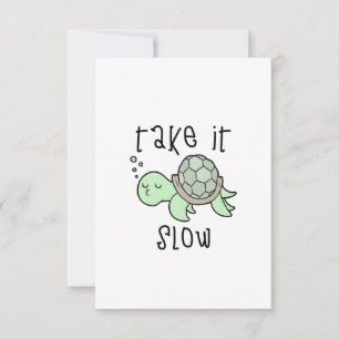 Carte De Remerciements Tortue Lente Motivationnelle Cute Cadeau Bonne Pos