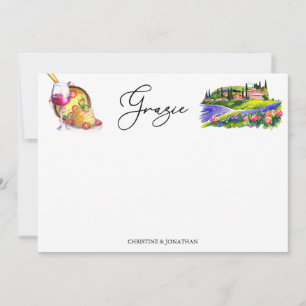 Carte De Remerciements Toscane Italie Alimentation italienne