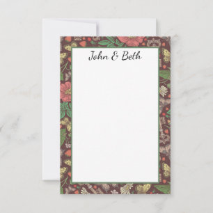 Carte De Remerciements Touches de papillon Vintage Victorian Steampunk