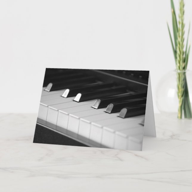 Carte De Remerciements Touches de piano (Devant)