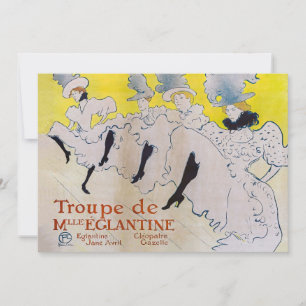 Carte De Remerciements Toulouse-Lautrec - Troupe de Mlle Eglantine