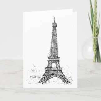 Carte De Remerciements Tour Eiffel Paris