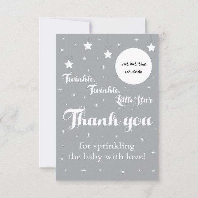 Carte De Remerciements Tourner, Twinkle, Little Star EOS pour la lèvre (Devant)