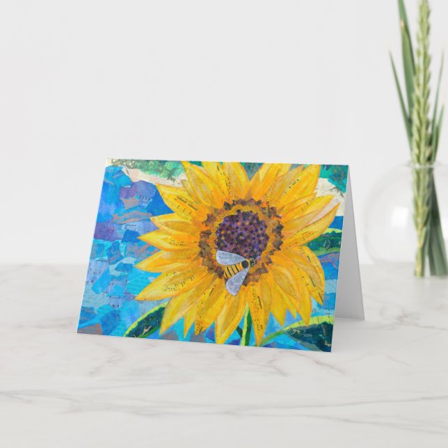Carte De Remerciements Tournesol (Devant)