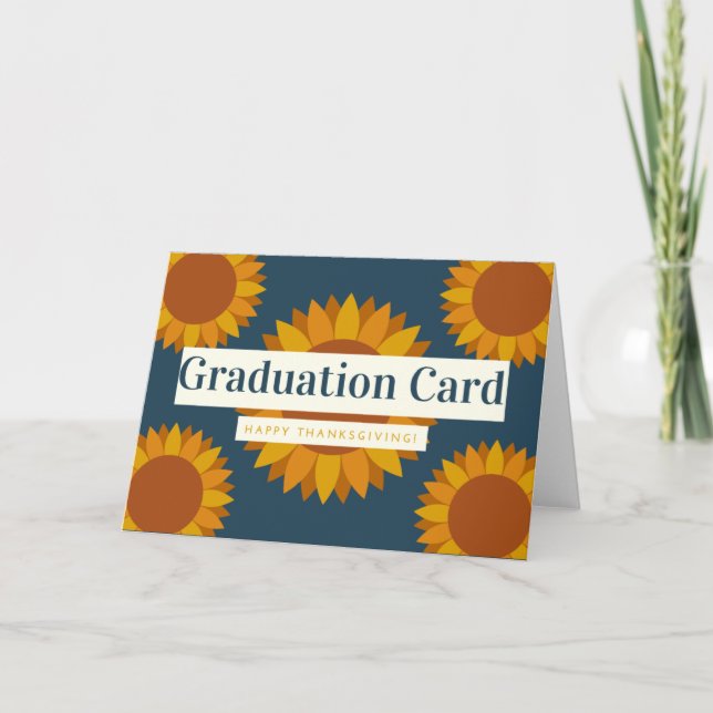 Carte De Remerciements Tournesol Photo Grad Félicitations (Devant)