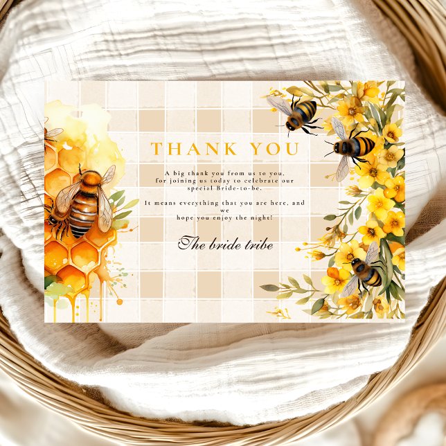 Carte De Remerciements Tournesol rustique Elle a trouvé son miel de maria (Créateur téléchargé)