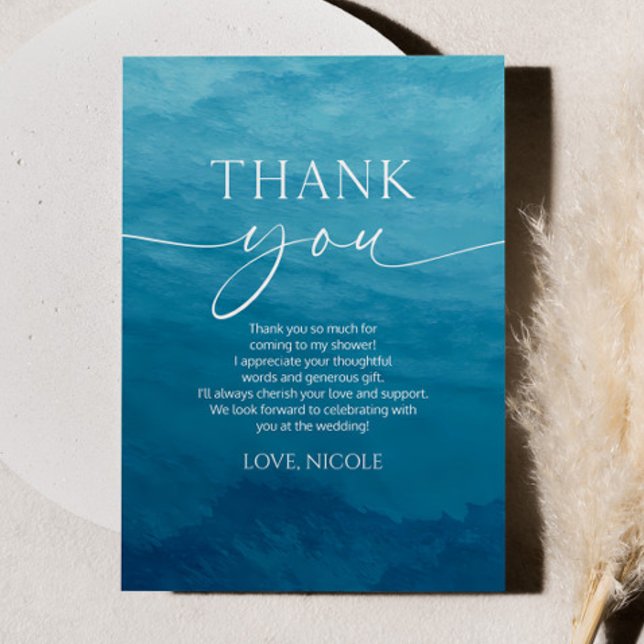 Carte De Remerciements Tout I Mer Est Amoureux Océan Profond Fête des mar (Créateur téléchargé)