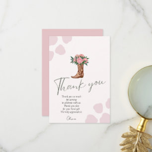 Carte De Remerciements Toute année cowgirl occidentale rose anniversaire