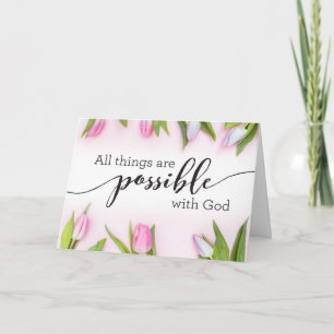 Carte De Remerciements Toutes les choses sont possibles avec Dieu