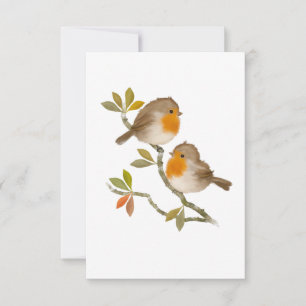 Carte De Remerciements Toutes les occasions Robin Birds Note Card