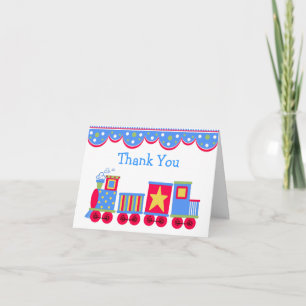 Carte De Remerciements Toy Train Baby Thank You Card
