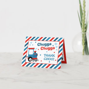 Carte De Remerciements Train Anniversaire Décor Chugga Chugga Deux Deux
