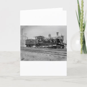 Carte De Remerciements train locomotive à vapeur vieux train