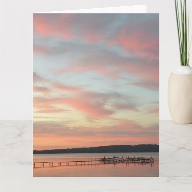 Carte De Remerciements Tranquillité du coucher de soleil (Devant)