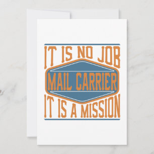 Carte De Remerciements Transporteur de courrier - ce n'est aucun travail,