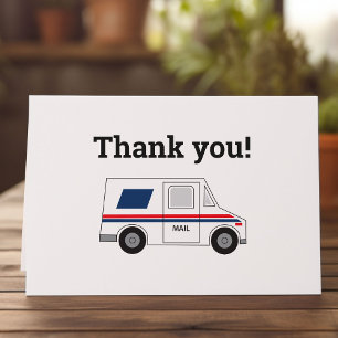 Carte De Remerciements Transporteur de courrier personnalisé plié