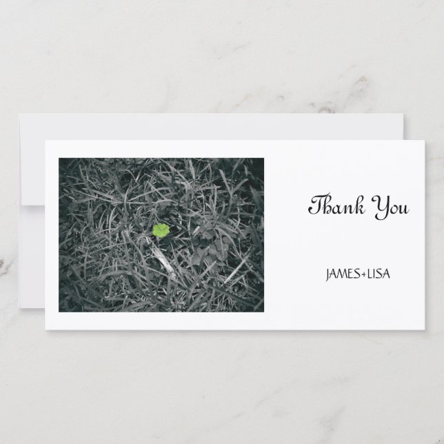 Carte De Remerciements trèfle chanceux (Devant)