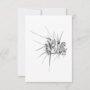 Carte De Remerciements Triangle Homme Noir Blanc Abstrait Tatouage Tribal