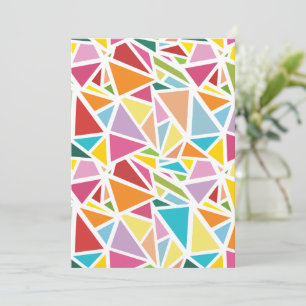 Carte De Remerciements Triangles colorés motif 2