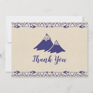 Carte De Remerciements Tribal Adventure Marine Baby shower bleu