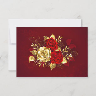 Carte De Remerciements Trois Roses de bijoux