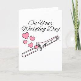 Carte De Remerciements Trombone Mariage Card Trombonist Brass Musicien