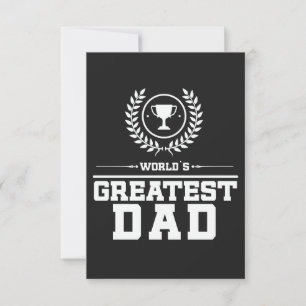 Carte De Remerciements Trophée du Meilleur PÈRE Papa du Monde Amour de Fa