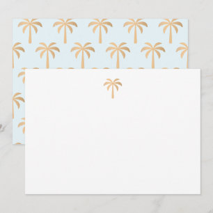 Carte de remerciements Tropical Gold Palm Tree
