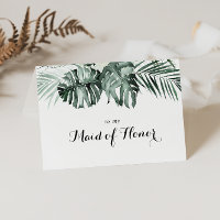 Tropical Greenery Fleurs Blanches de Mariage 