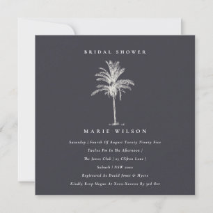 Carte De Remerciements Tropical Palm Tree Marine Kraft Fête des mariées I