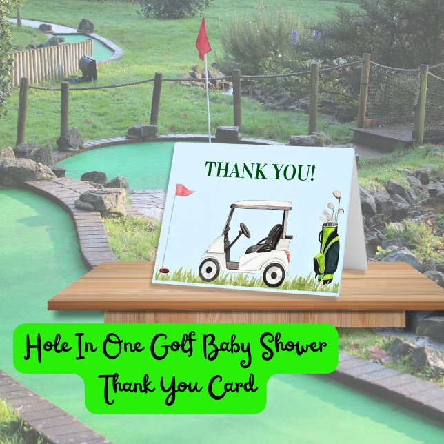 Carte De Remerciements Trou Dans Un Baby shower De Golf (Créateur téléchargé)