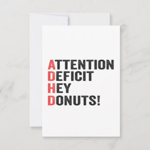 Carte De Remerciements Trouble du déficit de l'attention Hey Donuts Tdah 