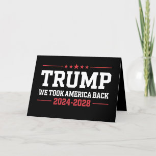 Carte De Remerciements Trump 2024 Nous avons repris l'Amérique 47 États-U
