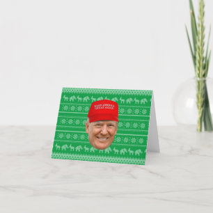Carte De Remerciements TRUMP MAGA Noël