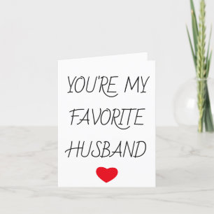 Carte De Remerciements Tu es mon mari favori Drôle Saint Valentin